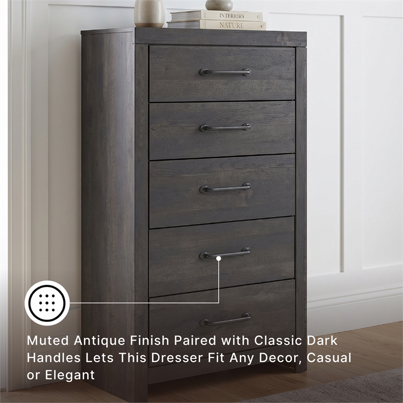 Signature Design by Ashley Granaport Dark Gray 5 Drawer Chest