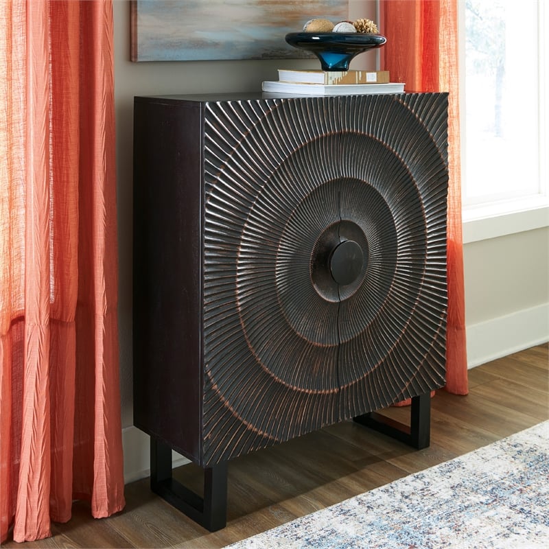 Signature Design by Ashley Fosterman Black Accent Cabinet