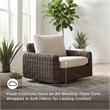 Signature Design by Ashley Kimora Brown Outdoor Swivel Lounge Chair