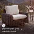 Signature Design by Ashley Kimora Brown Outdoor Swivel Lounge Chair
