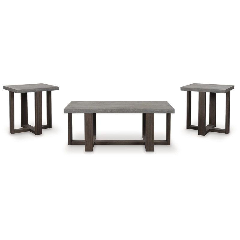 Signature Design by Ashley Dynnford Gray Table - Set of 3