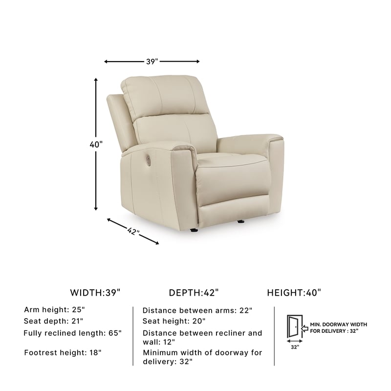 Signature Design by Ashley Dahlmoore Beige Power Recliner