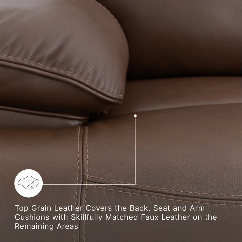 Signature Design by Ashley VonRyan Brown Power Reclining Loveseat