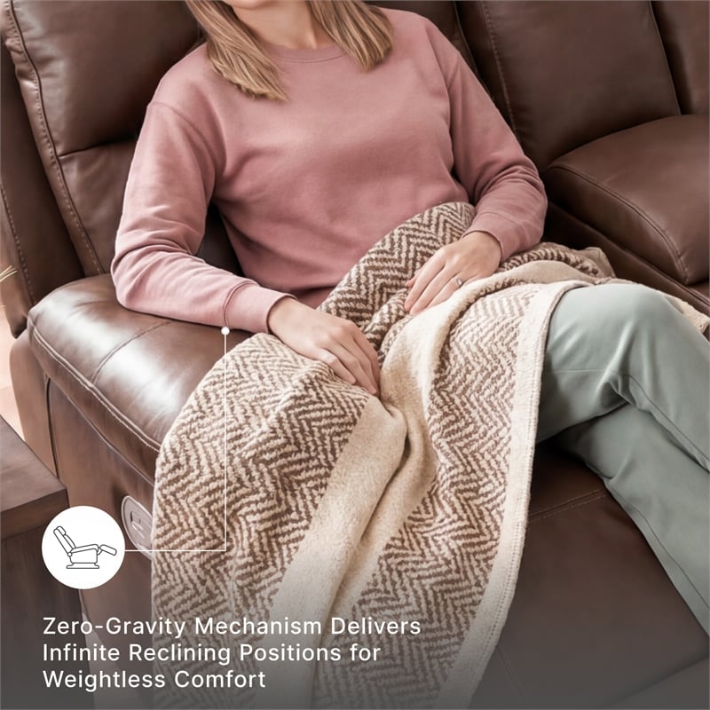 Signature Design by Ashley VonRyan Brown Power Reclining Loveseat