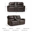 Signature Design by Ashley Boxmere Brown Power Reclining Loveseat with Console