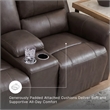 Signature Design by Ashley Boxmere Brown Power Reclining Loveseat with Console