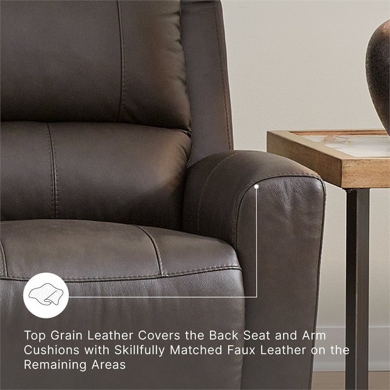 Signature Design by Ashley Boxmere Brown Power Reclining Loveseat with Console