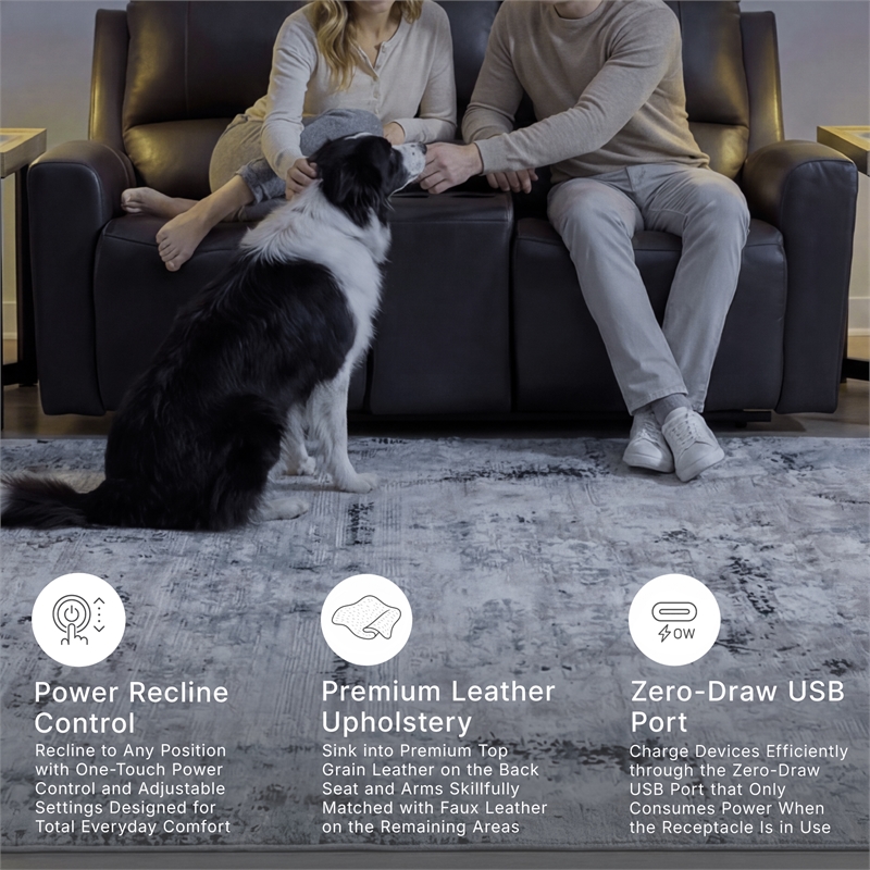 Signature Design by Ashley Boxmere Brown Power Reclining Loveseat with Console