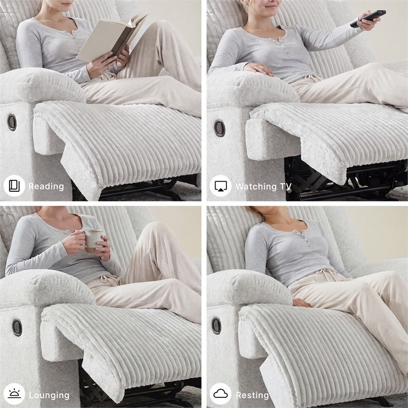 Signature Design by Ashley Top Tier Whitewash Recliner