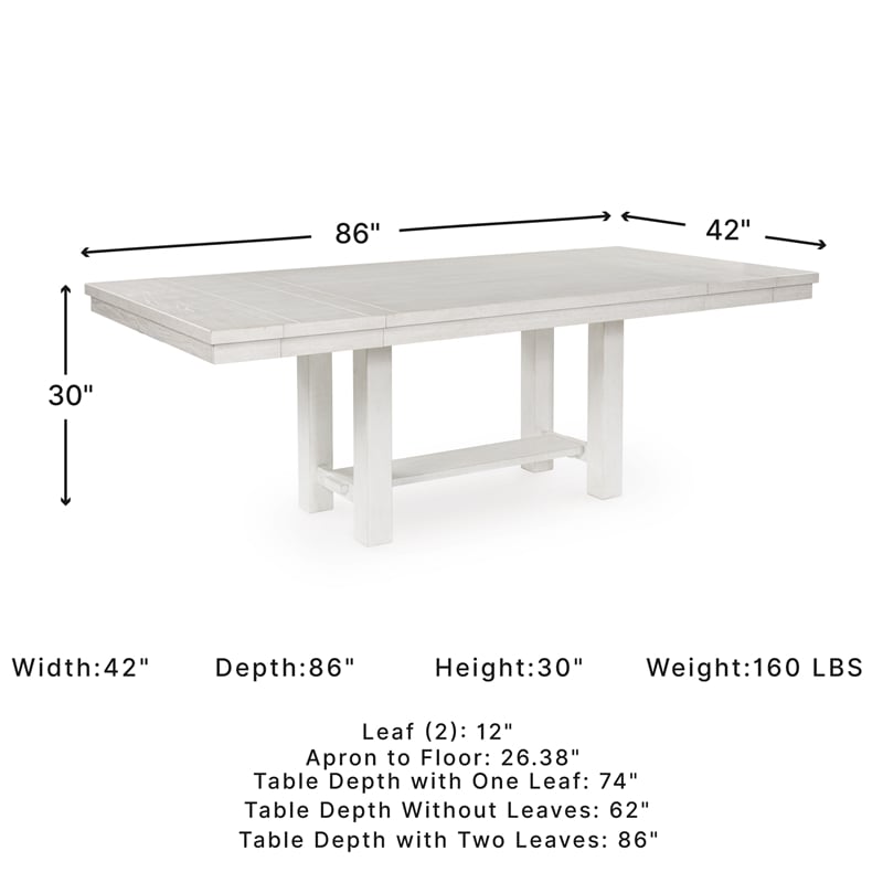 Signature Design by Ashley Furniture Robbinsdale Antique Dining Extension Table