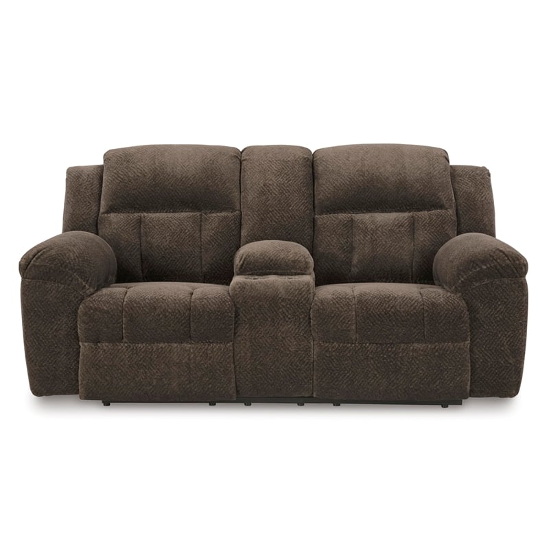 Signature Design by Ashley Furniture Frohn Chocolate Reclining Loveseat