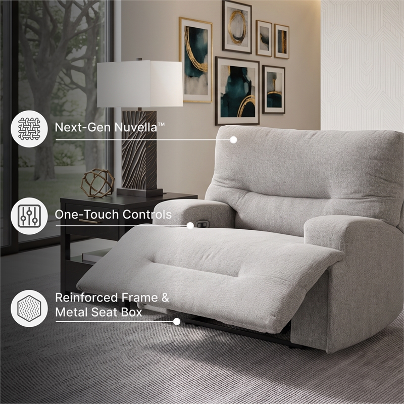 Signature Design by Ashley Furniture Acklen Place Pewter Power Recliner