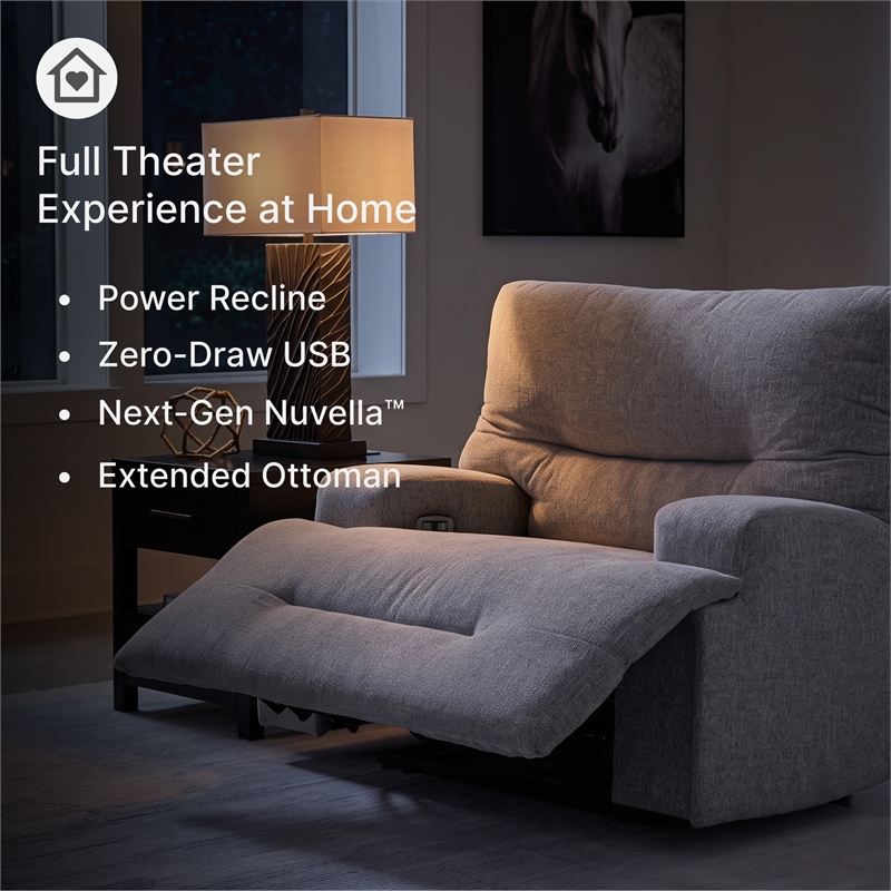 Signature Design by Ashley Furniture Acklen Place Pewter Power Recliner
