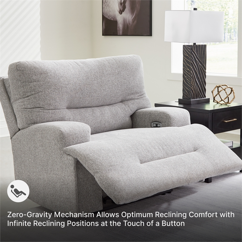 Signature Design by Ashley Furniture Acklen Place Pewter Power Recliner