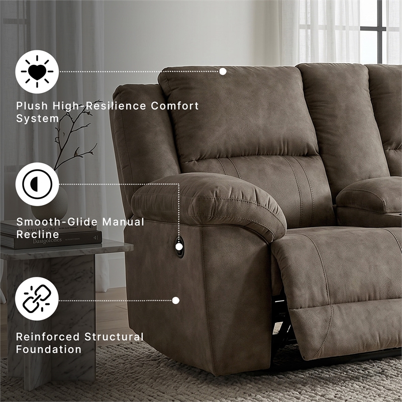 Signature Design by Ashley Furniture Laresview Gray Reclining Loveseat