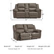 Signature Design by Ashley Furniture Laresview Gray Reclining Loveseat