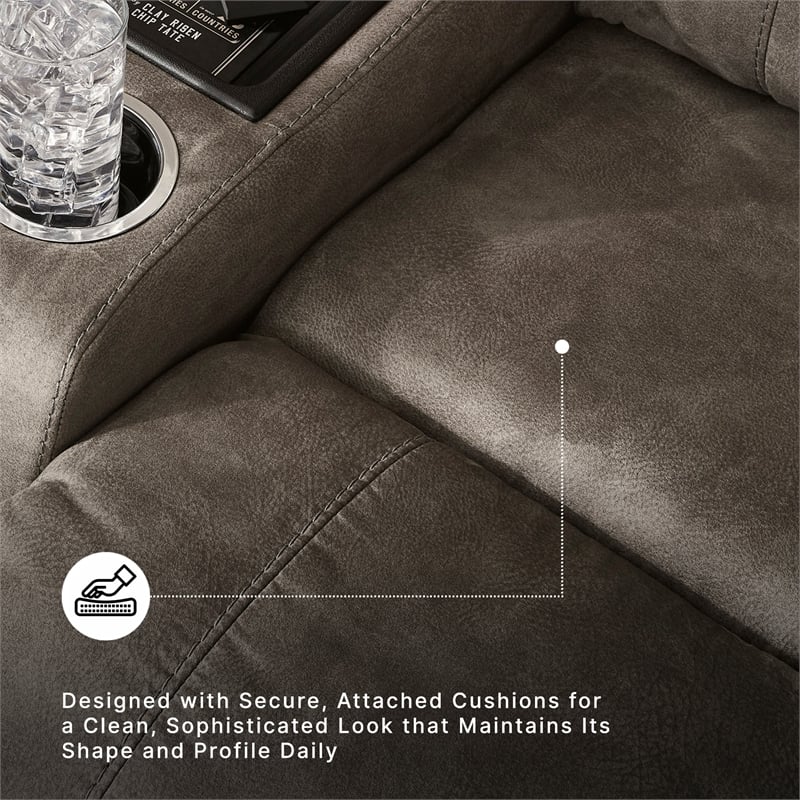 Signature Design by Ashley Furniture Laresview Gray Reclining Loveseat