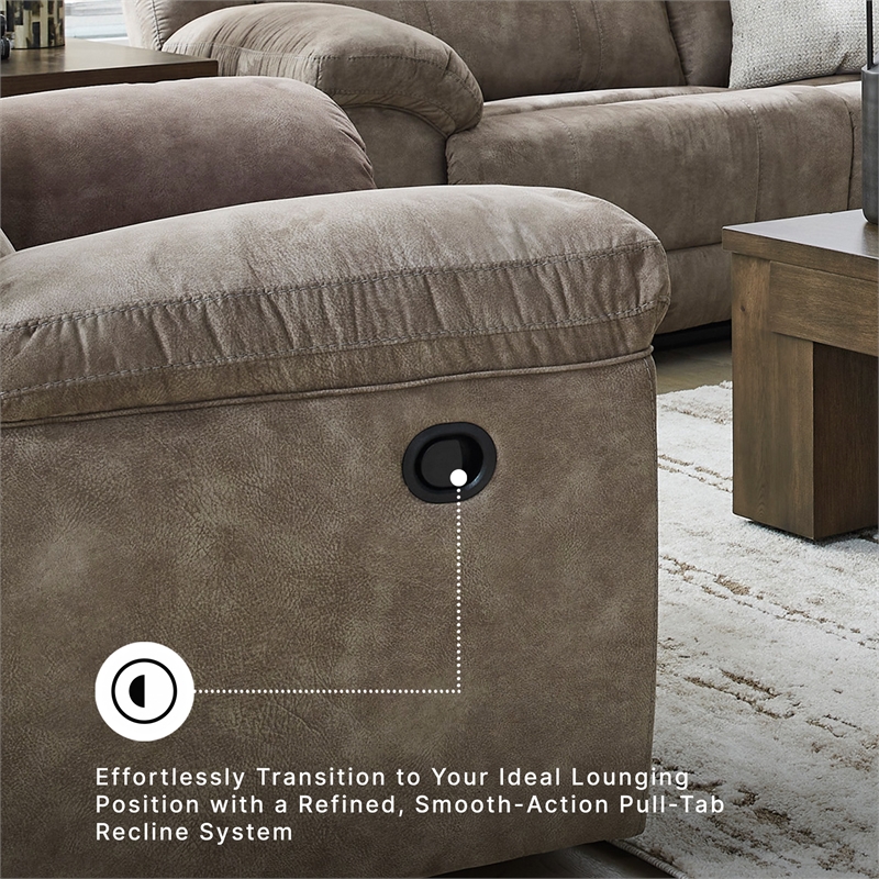Signature Design by Ashley Furniture Laresview Gray Reclining Loveseat