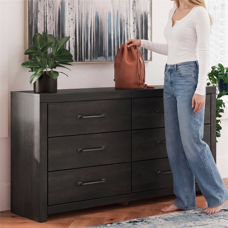 Signature Design by Ashley Granaport Dark Gray Six Drawer Dresser