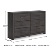 Signature Design by Ashley Granaport Dark Gray Six Drawer Dresser