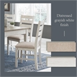 Ashley Skempton Polyester Upholstered Dining Chair Grayish Whitewash