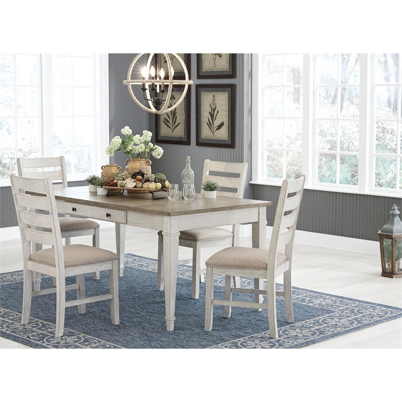 Ashley Skempton Polyester Upholstered Dining Chair Grayish Whitewash