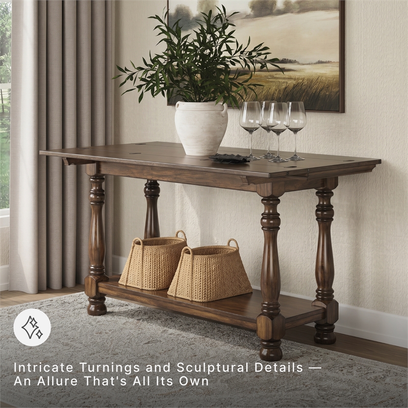 Signature Design by Ashley Sturlayne Brown Flip Top Sofa Table
