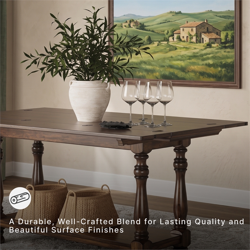 Signature Design by Ashley Sturlayne Brown Flip Top Sofa Table