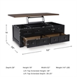Signature Design by Ashley Wildenauer Black Lift-Top Coffee Table