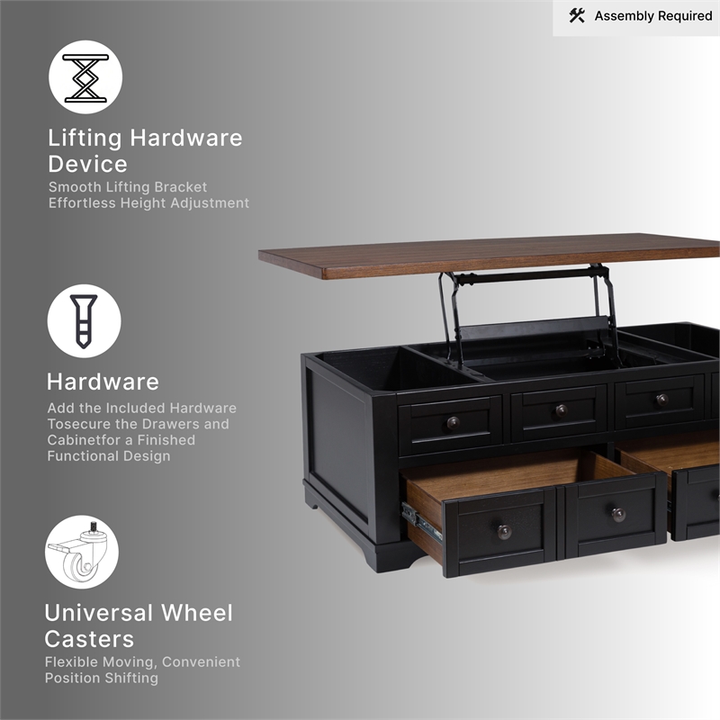 Signature Design by Ashley Wildenauer Black Lift-Top Coffee Table