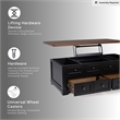 Signature Design by Ashley Wildenauer Black Lift-Top Coffee Table