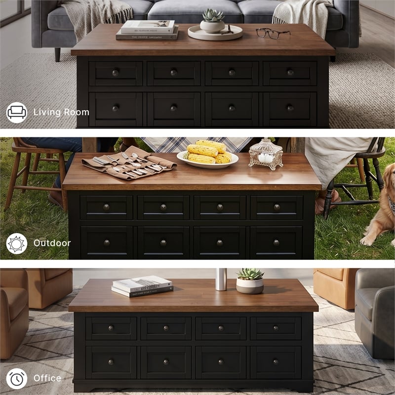 Signature Design by Ashley Wildenauer Black Lift-Top Coffee Table