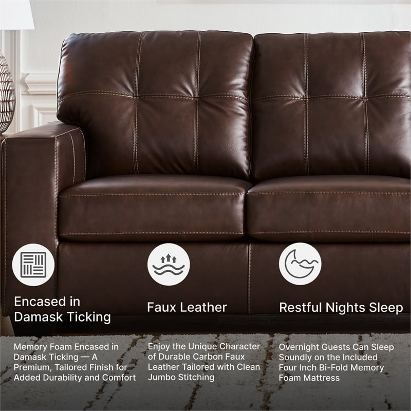 Signature Design by Ashley Santorine Brown Queen Sofa Sleeper