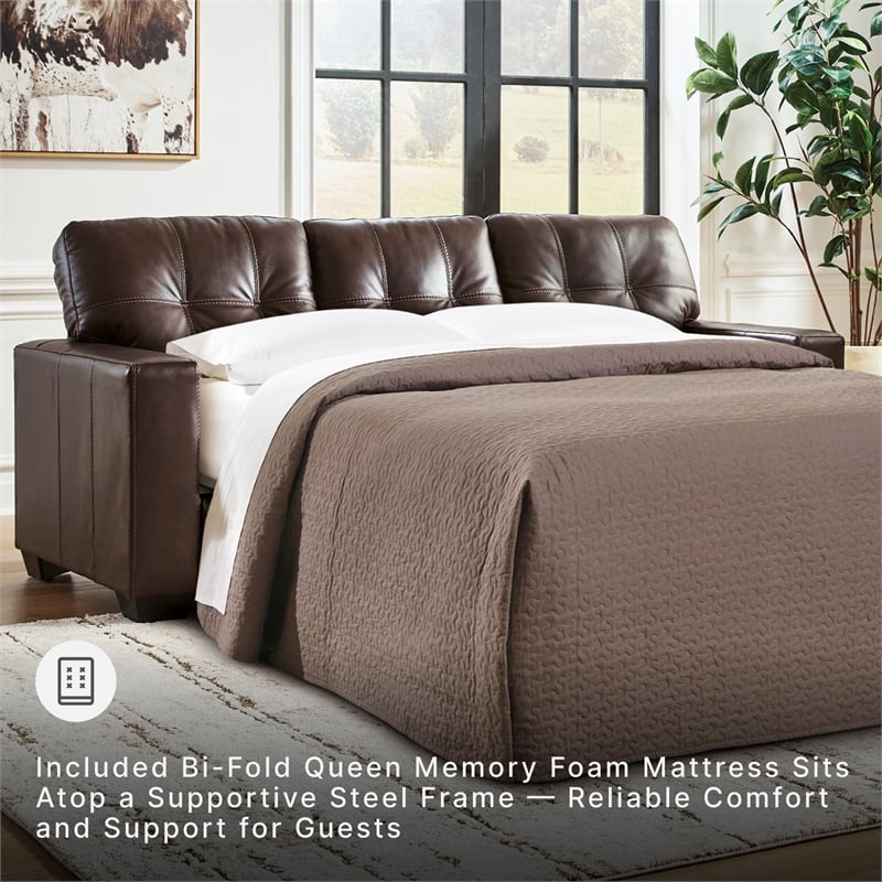 Signature Design by Ashley Santorine Brown Queen Sofa Sleeper