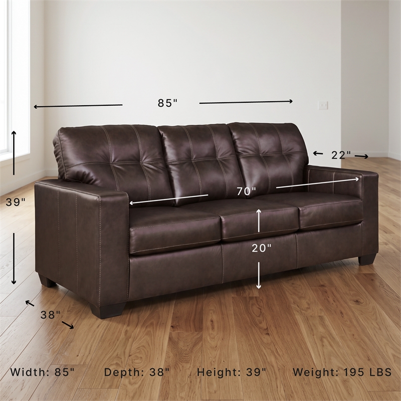 Signature Design by Ashley Santorine Brown Queen Sofa Sleeper