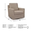Signature Design by Ashley Freybourne Next-Gen Nuvella Brown Swivel Chair