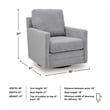 Signature Design by Ashley Freybourne Next-Gen Nuvella Gray Swivel Accent Chair