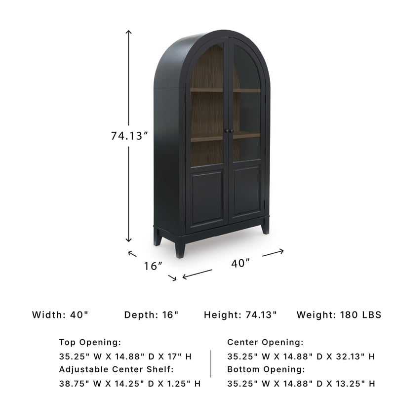 Signature Design by Ashley Dagandale Black Accent Cabinet