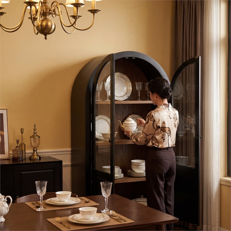 Signature Design by Ashley Dagandale Black Accent Cabinet