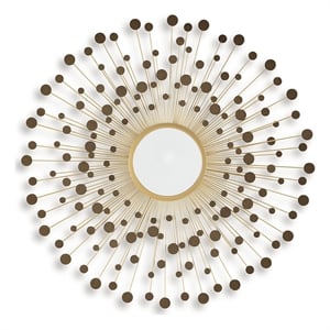 Signature Design by Ashley Morwenna Gold Accent Mirror