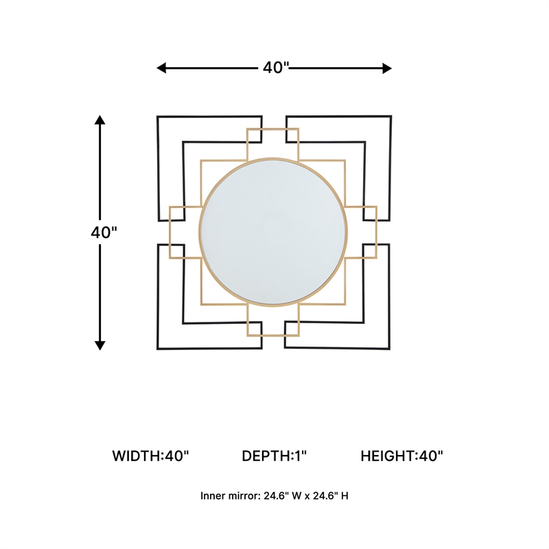 Signature Design by Ashley Oceanal Gold Accent Mirror