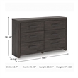 Signature Design by Ashley Prendonea Dark Gray Dresser