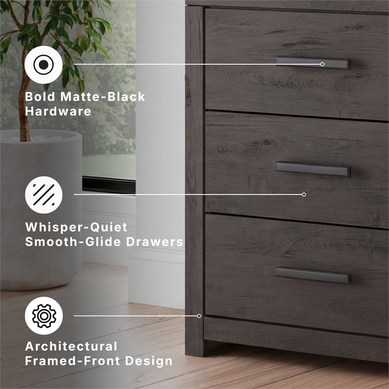 Signature Design by Ashley Prendonea Dark Gray Dresser