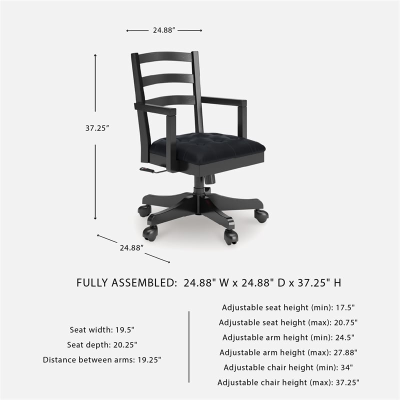Signature Design by Ashley Wildenauer Black Home Office Desk Chair