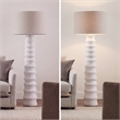 Signature Design by Ashley Veraleigh Polyresin Floor Lamp w/Fabric Shade White