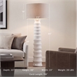 Signature Design by Ashley Veraleigh Polyresin Floor Lamp w/Fabric Shade White