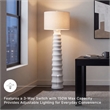 Signature Design by Ashley Veraleigh Polyresin Floor Lamp w/Fabric Shade White