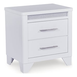 Signature Design by Ashley Stenluxe Bedroom Nightstand in White