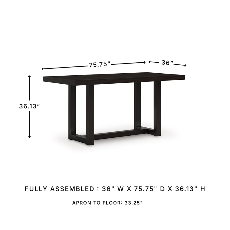 Signature Design by Ashley Neymorton Dark Gray Counter Height Dining Table