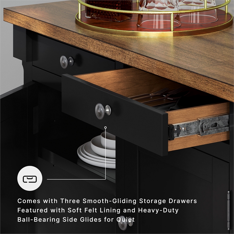 Signature Design by Ashley Wildenauer Black Dining Buffet
